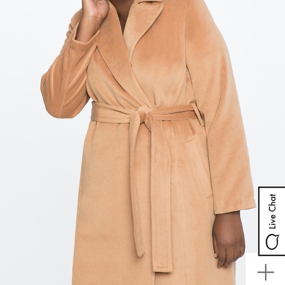 Eloquii Tie Waist Robe Coat size 22 - Picture 3 of 9